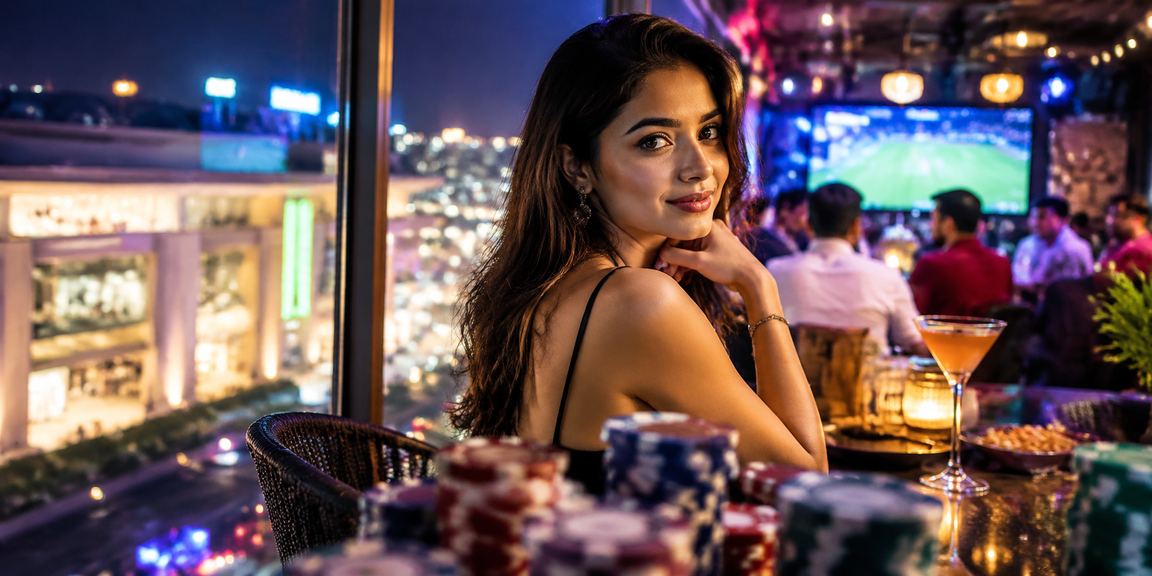 Indian user enjoying mobile betting app outdoors